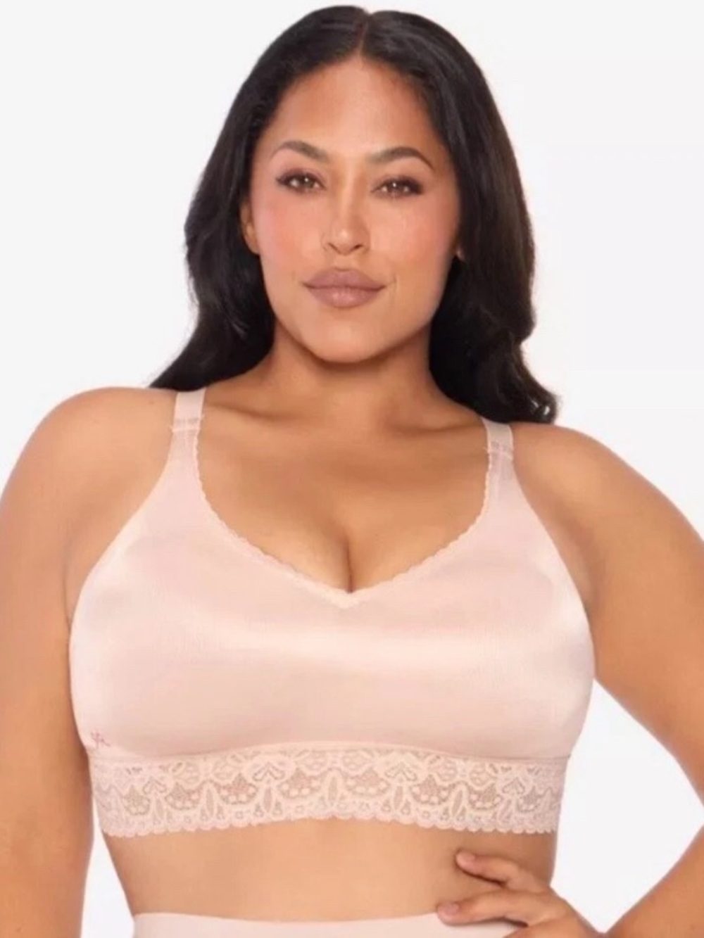 Ruby Ribbon Lace Lift Luxe Demiette Size 40 Beige Bra.          3793